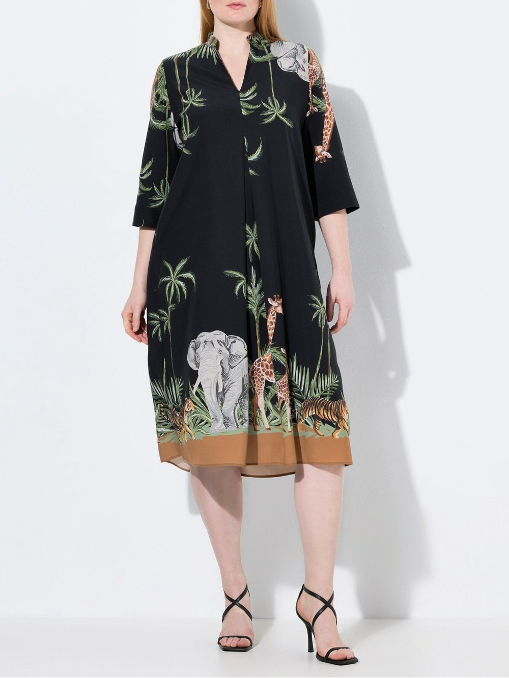 Ulla Popken Safari Day Plus Size Dress